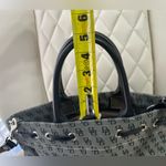 Dooney & Bourke Monogram Signature Tassel Tote Vintage purse black gray Photo 13