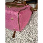 Samantha Brown Pink Croc Embossed Weekender Travel Bag Photo 7