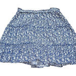 Rachel Zoe Tiered Floral Midi Skirt Blue White Women's Size Small Photo 0