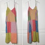 RHODE Nadia Maxi Dress Multi Stripe Patchwork Cotton Size 0 Photo 5