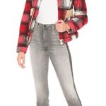MOTHER Denim Mother Grey The Swooner Supermoon Stripe Jeans Photo 0