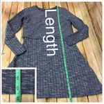 Topshop  Long Sleeve Overlay Dress - Blue - US 6 Photo 3