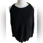 IRO  Black open shoulder merino wool blend long Sweater Photo 1