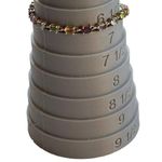 Vintage ADI Sterling Silver Thailand Multi Gemstone Link Bracelet 7” Gold Photo 3