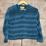 Classiques Entier  Womens Blue V-Neck Sweater Size XS Petite Photo 0