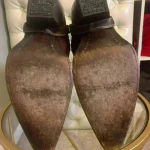 Corral  Whip Stitch Brass Studded 15" Tall Knee-High Harness Boots Sz 8.5. Photo 5