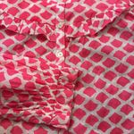 Vineyard Vines  Pink & White Ruffle Long Sleeve Blouse Top Shirt Size Small Photo 4