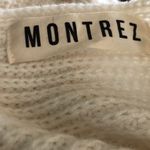 Montrez Boutique Ivory Knit V Neck Back Twist Knotted Sexy Sweater Sz. S Photo 5