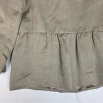 Banana Republic  womens 10 medium blazer silk linen pemplam jacket tan gold work Photo 2