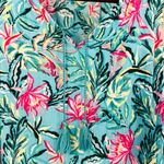 Stella Parker Collection Tropical Floral V Neck Tassel Sleeveless Ruffle Dress L Blue Size L Photo 3