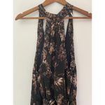 Free People  Black Katerina Floral Halter Neck Mini Dress $128 EUC Revolve Large Photo 6