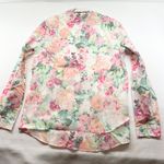 Sézane NWT PIERRO SHIRT Romantic flowers PINK GREEN COTTON SZ 34 US2 bust36 Photo 4