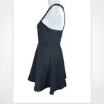 Lulus Black Cross Over Keyhole Sleeveles Mini Skater Dress Small LBD Photo 4