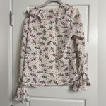 CeCe  Ruffle Floral Top NWT Pink Flounce  Romantic Feminine Ethereal Whimsy Photo 7
