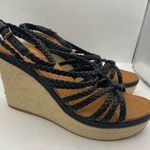 Zodiac leather braided straps espadrille wedge sandals women Size 10M Photo 7