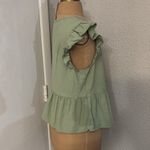 SheIn  Soleia Ruffle Trim Sleeveless Peplum Crop Top S Coquette Boho NEW No Tag Photo 4