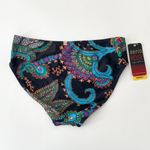 Aerin Rose Black Mandala Tangiers High Waist Bikini Bottoms NWT Small Blue Green Photo 2
