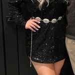 Main Strip Sequin Long Sleeve Dress Photo 0