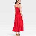 Knox Rose  Boho Dress Red Tiered Cottagecore S Small M Medium Photo 7