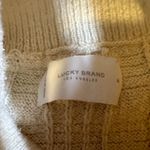 Lucky Brand  Oversized Sweater Womens Medium Ivory Pullover Turtleneck Split Hem Photo 6