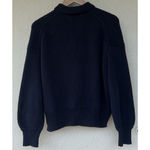 Alex Mill Wallace Sweater Jacket Navy Blue Cotton Zip Front Pocket Womens Small Photo 6