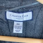 Charter Club  Gray Long Sleeve Ribbed Knit Open Front Sweater 0X Photo 3