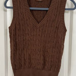 Brandy Melville  Chocolate V-Neck Sweater Vest Photo 0