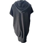 Robbi & Nikki Wool Cashmere Hooded Tunic Sweater Dress Gray Slouchy Poncho M/L Size M Photo 4