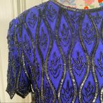 VTG Beaded Princess Top Blue Size M Photo 1