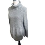 Ugg Realynn Sweater Pancho Size Small Kangaroo Pockets Gray Chunky Knit Cabin Photo 6
