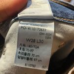 Levi's Levi’s middy straight dark wash non ripped jeans Sz 28 100% cotton #760 Photo 7