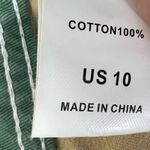 Potili High Waisted Distressed Color Block Denim Shorts Green Size 10 Photo 6