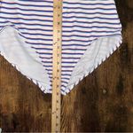 Kona Sol ‎ Women's Swim White Blue Large Rash Guard One Piece Stretch Swimsuit Photo 4