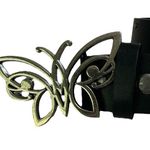 Empyre Bindi Butterfly Studded Faux Leather Black Belt S/M Photo 1