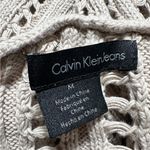 Y2K Calvin Klein Jeans Knit Beige Crochet Sweater Size Medium Photo 3