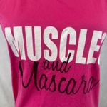Muscles and Mascara pink racerback tank top size large Photo 1