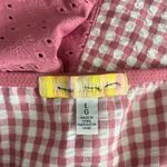 Urban Outfitters  Pink Gingham‎ Eyelet Sides Shoulder Tie Mini Dress Size Large Photo 2