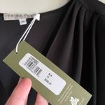 Trina Turk  Black Draped Tie Waist Sheath Dress Size 10 NWT Cocktail Work Party Photo 3
