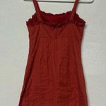 LA Hearts Imperfect mini dress faded orange xs dress ruffle hem zipper back Photo 1
