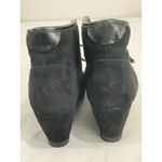 Madden Girl Womans  Dallyy Size 5.5 M Black Lace Up Wedge Booties Photo 4