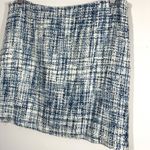 Walter Baker Walter Blue White Tweed Silk Lining Skirt Photo 7