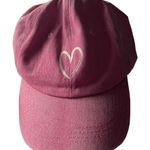 Washed Berry Colored Heart Hat Pink Photo 0