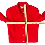 Vintage 90s Kors MIchael Kors Cherry Red Wool Button Front Collared Jacket sz 10 Photo 6