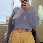 Forever 21 Cropped Distressed Sweater Photo 0