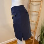 FAIRWAY FOX Kate Golf Navy Blue Mini Skirt Activewear Skirt Size 2 Gold Photo 2