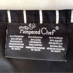 The Pampered Chef Black Apron With Pockets & Striped Trim 1n White Photo 4