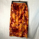 C&S Designs Tropical Maxi Wrap Skirt Size Medium Orange Photo 1
