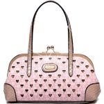 BRANGIO Italy Matte Twinkle Hearts Vegan Leather Handbag Pink Photo 0