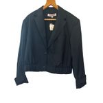 Free People  Agnes Cropped Black Jacket NWT Women’s Small Photo 2