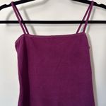 Reformation  ribbed plum purple bodysuit stretchy‎ square neck Sz Small Photo 7